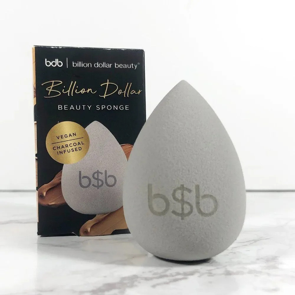 NIB Billion Dollar Beauty Pro Brush Kit + Charcoal Beauty Sponge Bundle